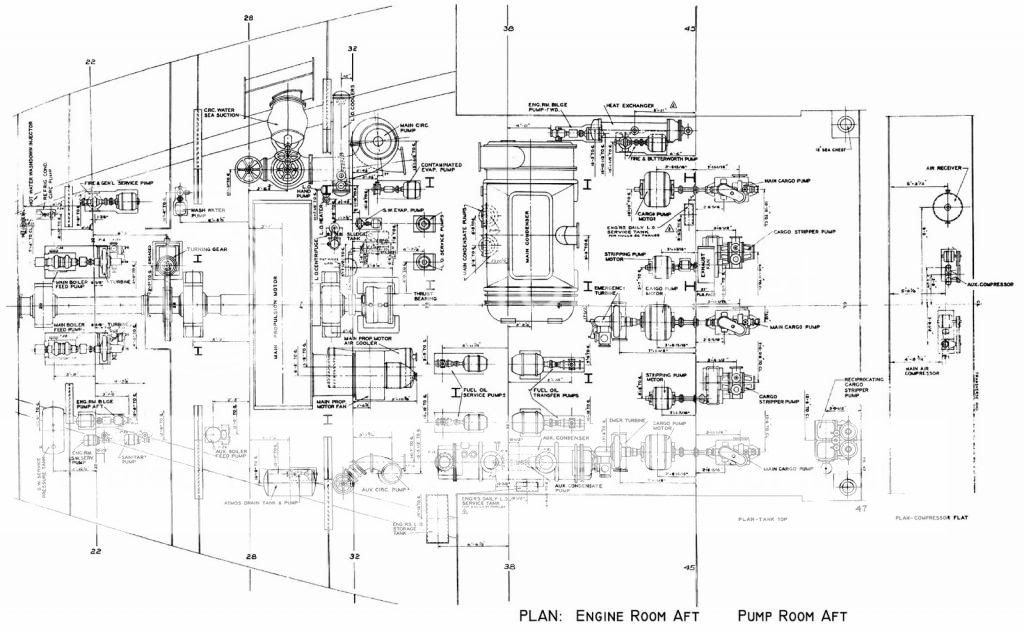 Layout drawings of the "Mission Santa Ynez ( AO134 )" Part 1